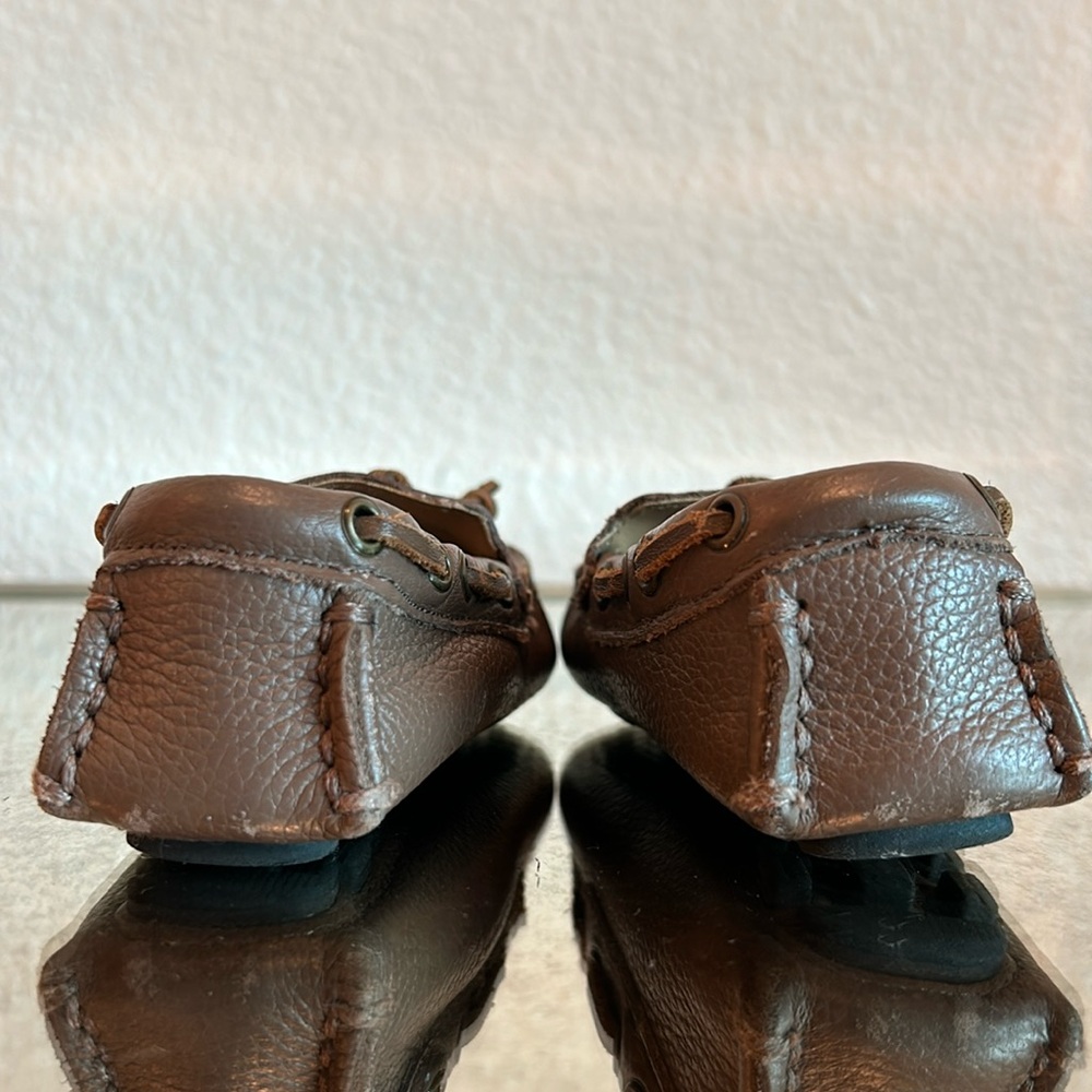 Janie and Jack-brown leather loafer - Picture 4 of 7